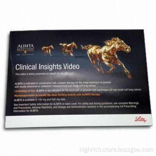 Video Greeting Card with 3.5-inch LCD, 128MB to 2GB Memory Capacity, Customized Designs Welcomed